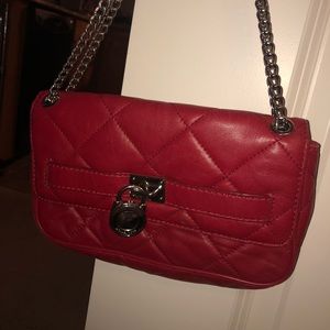 Michael Kors Red Quilted Leather Bag